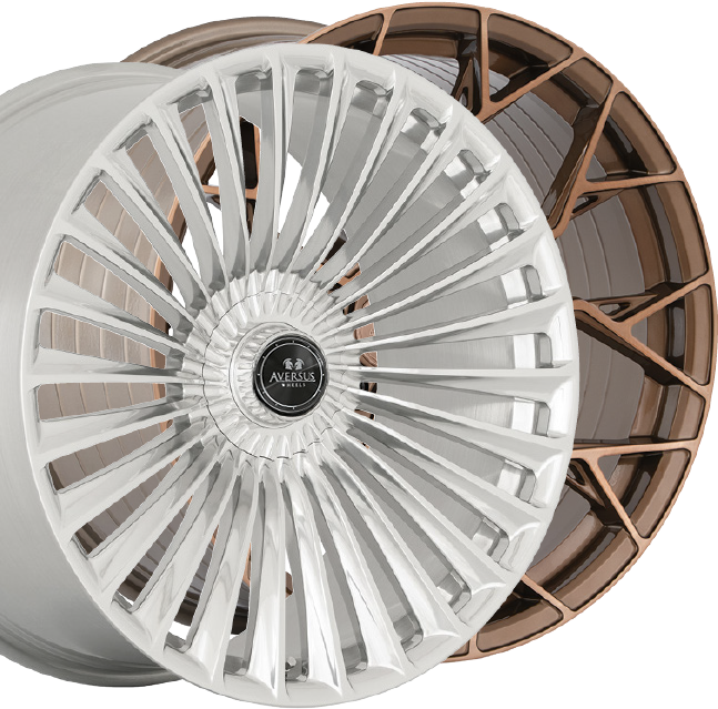 Blue Design Weiße und Bronze Tuning Felge